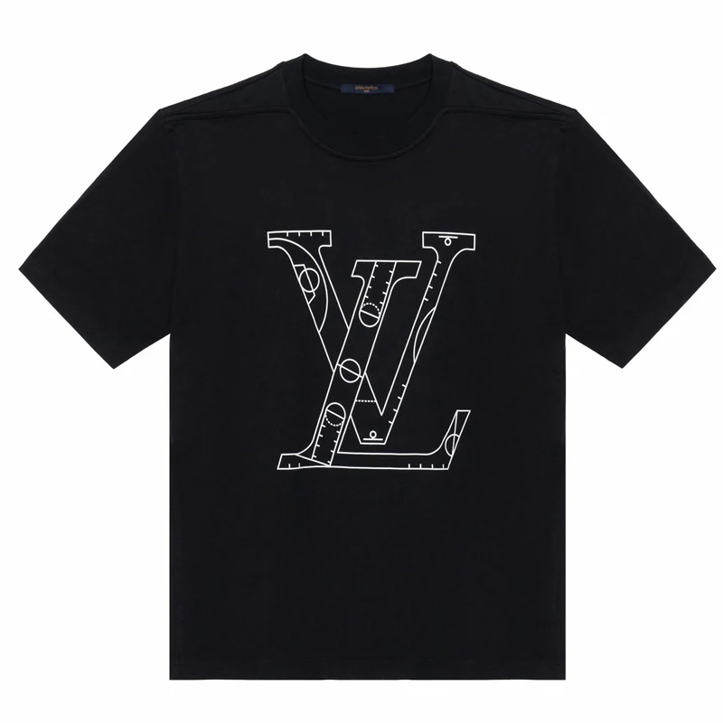 LV Kaos Logo Seri Huruf, Unisex, -L-21