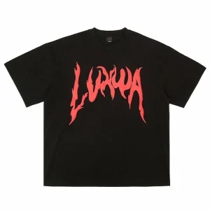 V Kaos Logo Seri Huruf, Unisex,-L-22