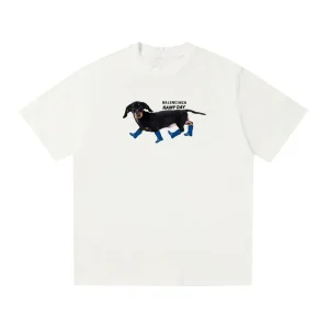 BALENCIAGA Kaos Logo Seri Huruf, Unisex BA-8