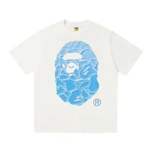 A BATHING APE Kaos Logo Seri Huruf, Unisex AP-215