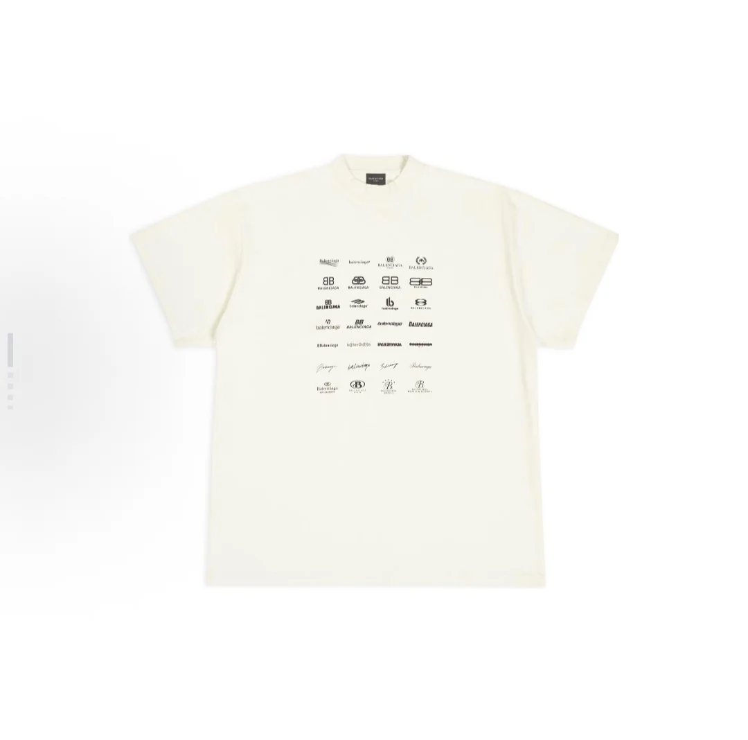 BALENCIAGA Kaos Logo Seri Huruf, Unisex '"COD '" BA-2